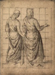 Männliche Figuren, Rückansicht (Zeichnung von Raphael)